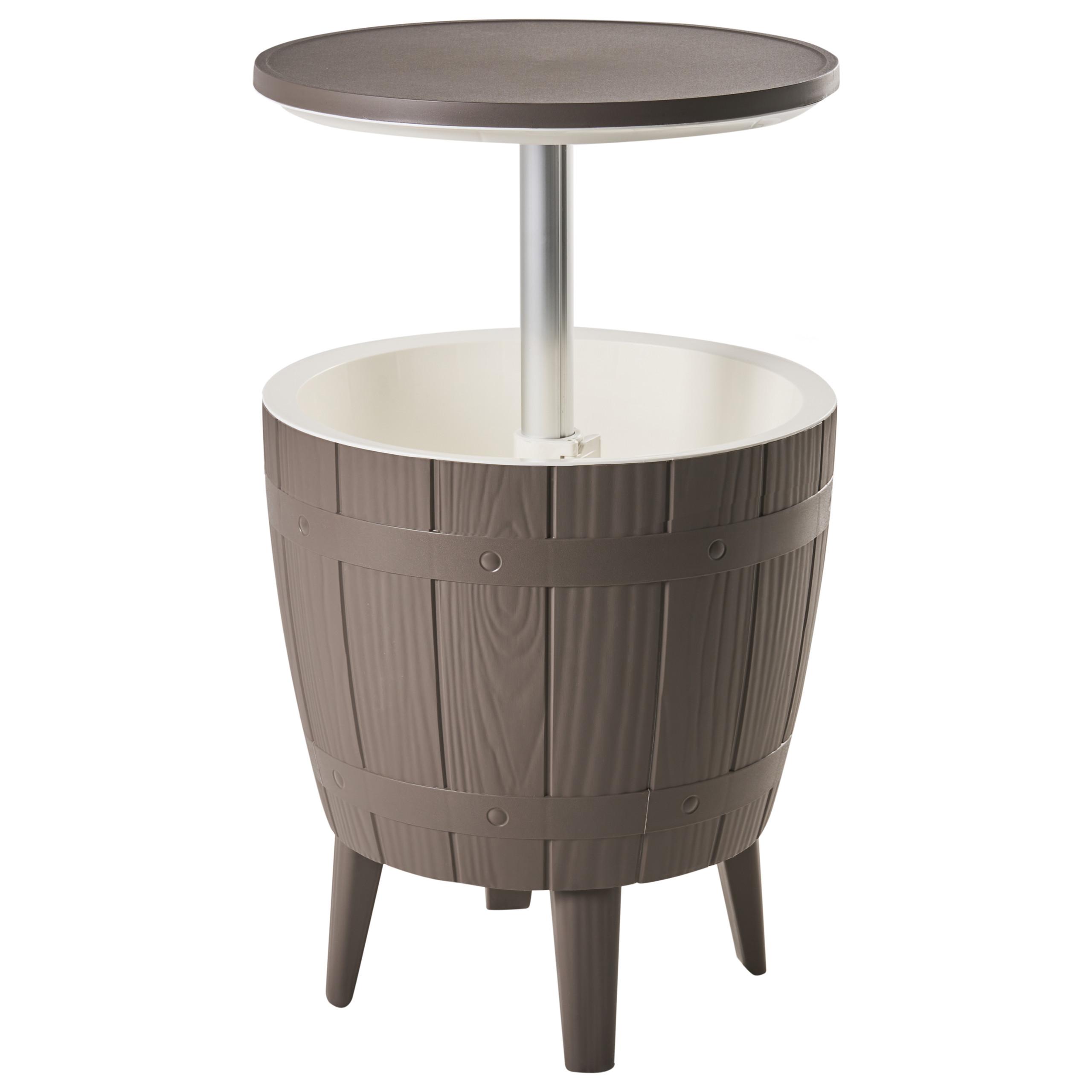 KÜHLBAR 49/49 cm Taupe Silg - Taupe, Kunststoff (49/49/58cm) - Beliani