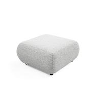 POLSTERHOCKER DELTA Modern Sitzhocker, Fußhocker Hellgrau - Hellgrau, Holzwerkstoff/Kunststoff (88/41/88cm) - MASSENO