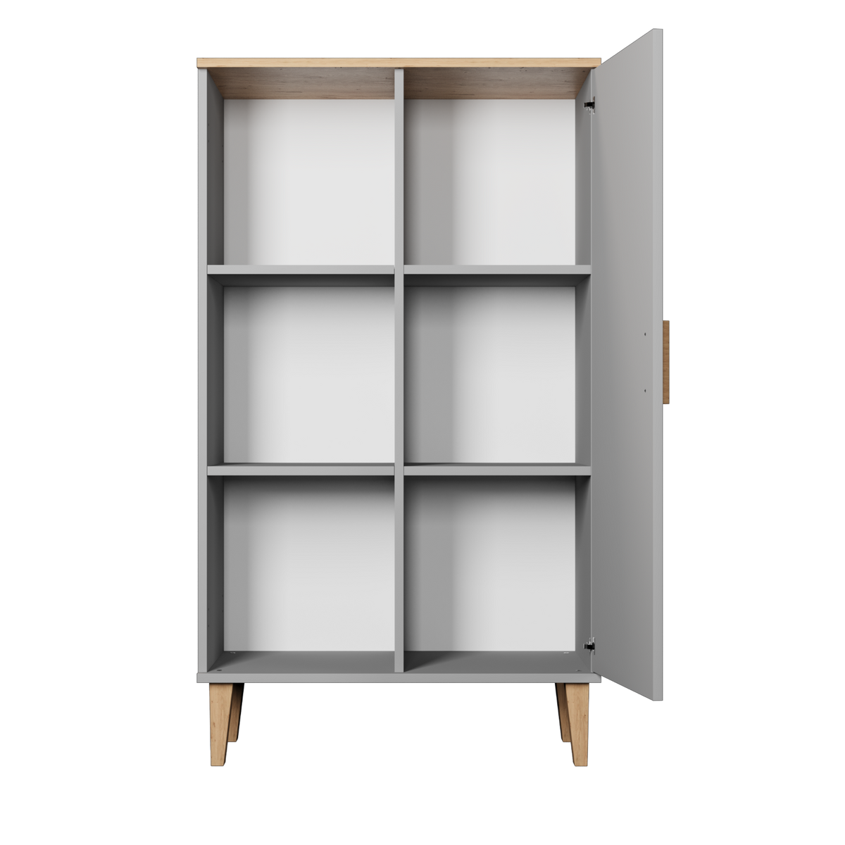 BÜCHERREGAL Denver Grau 80/120/35 cm - Grau, Holzwerkstoff (80/120/35cm) - RAUMHIRSCH FURNITURE