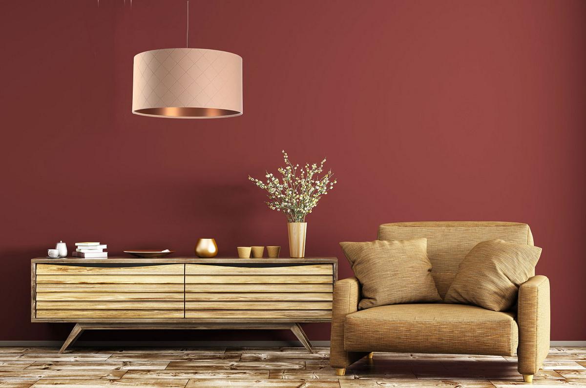 HÄNGELEUCHTE Kupfer 60/30 cm - Beige/Kupferfarben, Kunststoff (60/1.1/30cm) - ONZENO