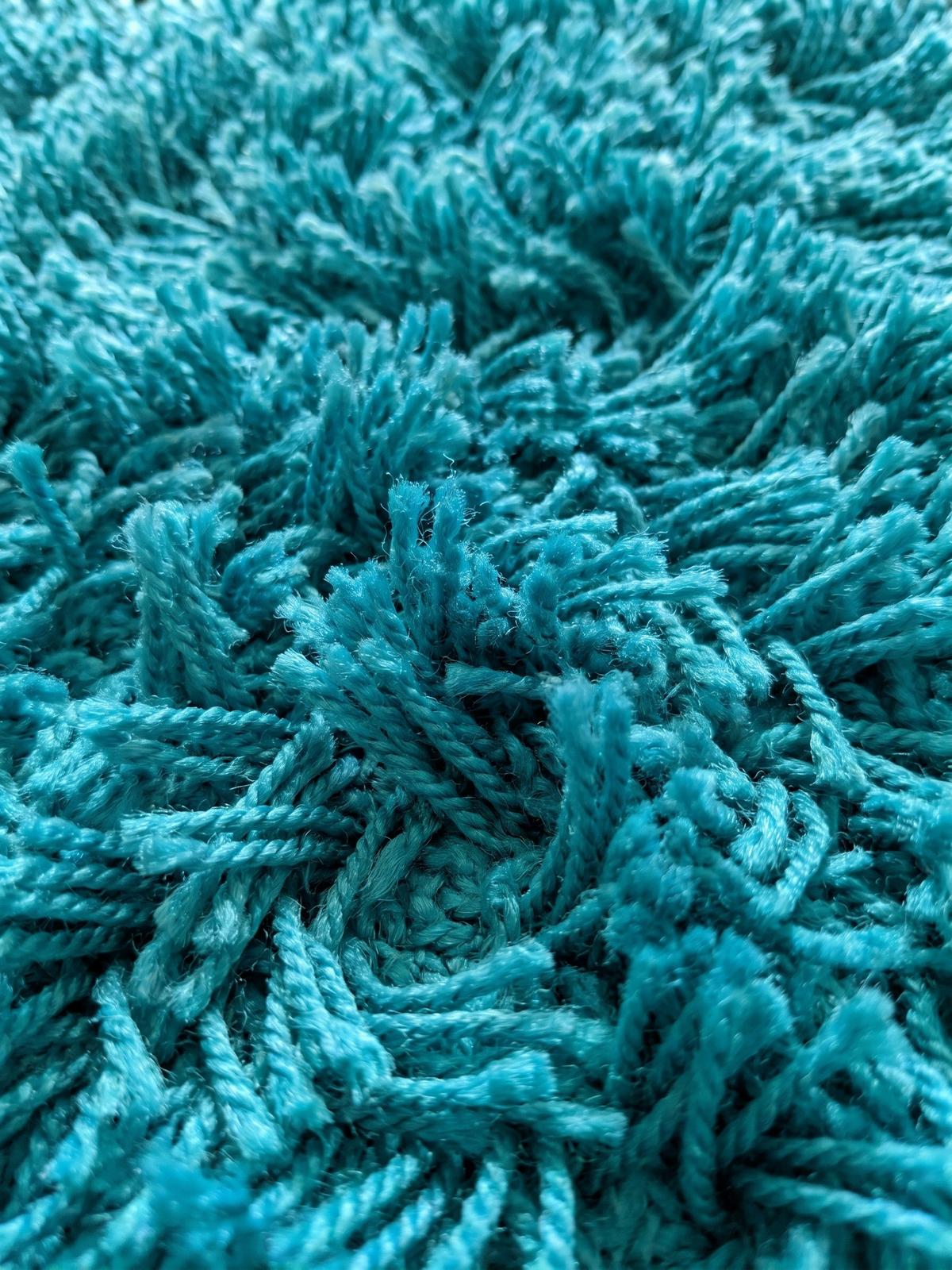 HOCHFLORTEPPICH RHEIN, einfarbig, aus Polypropylen, Türkis, 120 x 170 cm - Blau, Textil (170/120cm) - KADIMA DESIGN