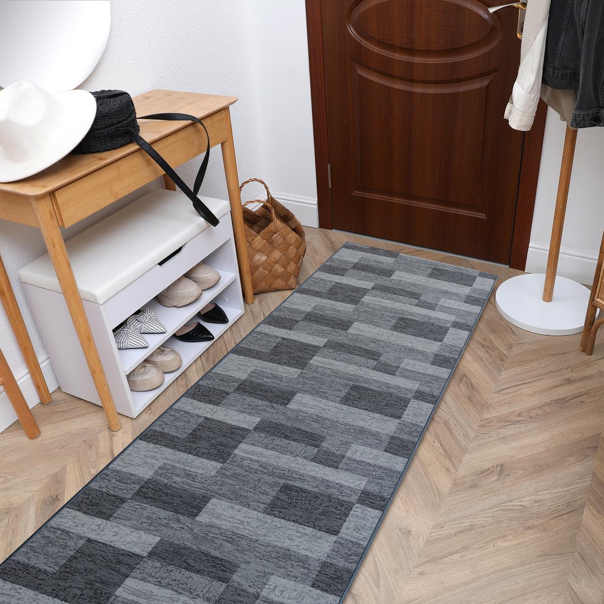 LÄUFER Antirutsch ICONA 120/120 cm - Grau, Textil (120/120cm) - rugsX