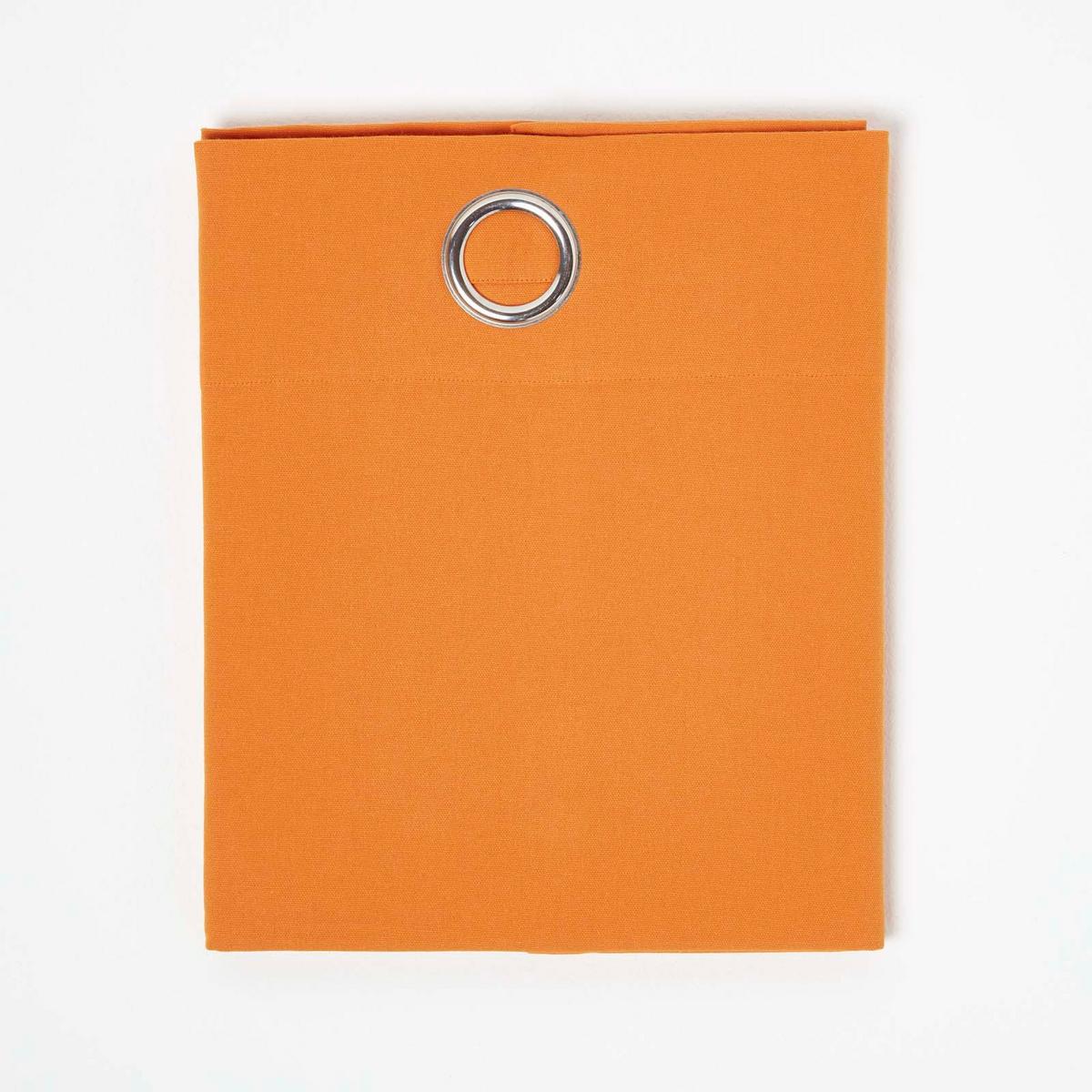 ÖSENVORHANG blickdicht 2er-Set, 117/137 cm - Terracotta, Textil (117/137cm) - Homescapes