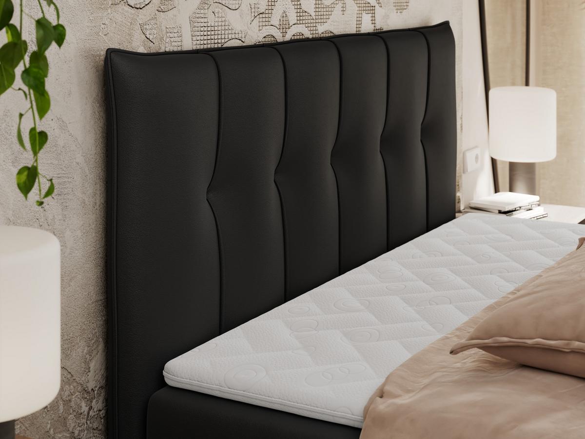 BOXBETT PREMIUM 10 140/200 Schwarz Kunstleder - H4 - Schwarz, Holz/Textil (140/200cm) - MKS