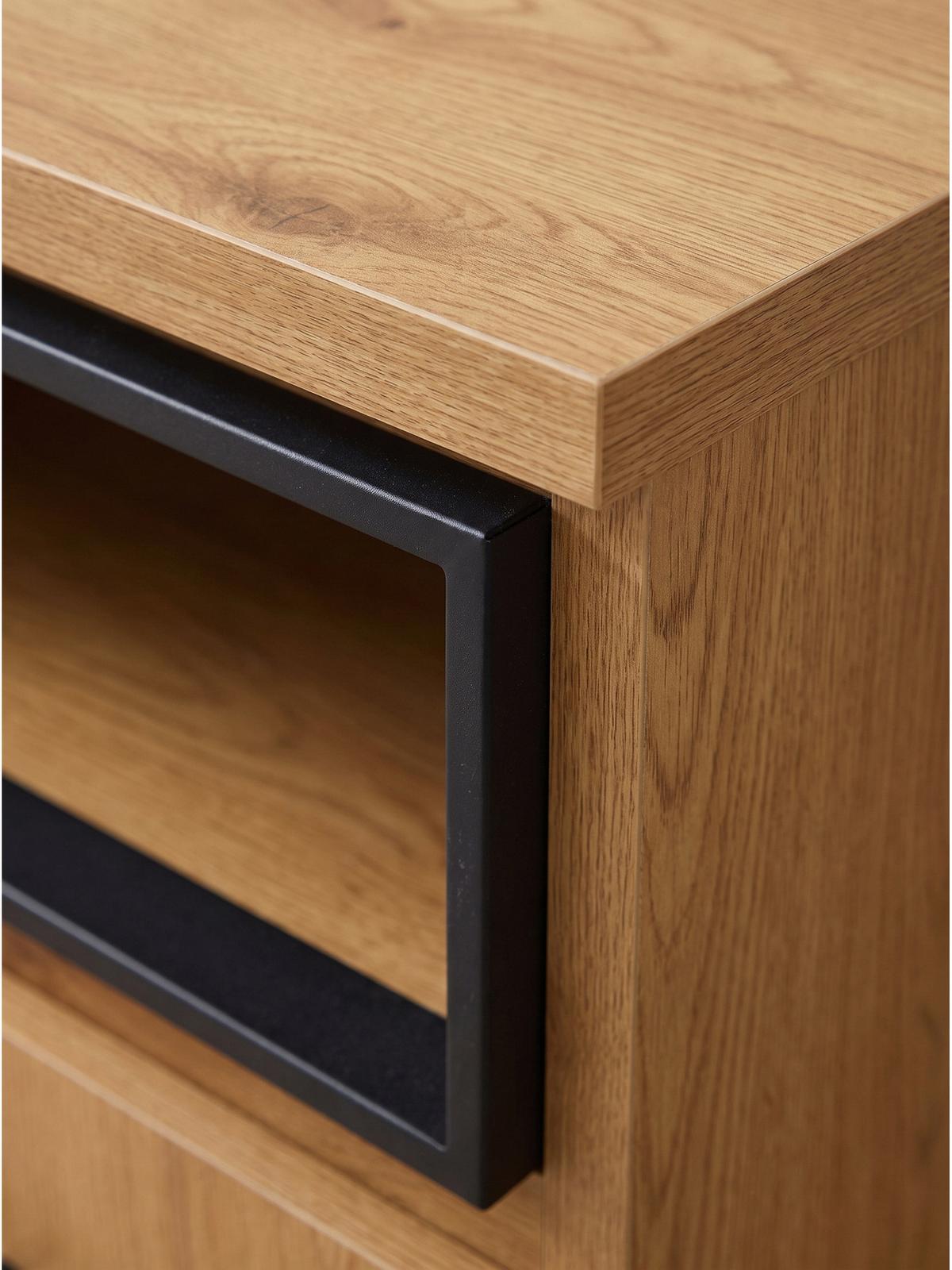 SIDEBOARD BASSANO, MDF, in Eichenoptik, mit Stauraum, 116 x 40 x 95 cm - Hellbraun/Braun, Eichenholz/Holzwerkstoff (116/95/40cm) - KADIMA DESIGN