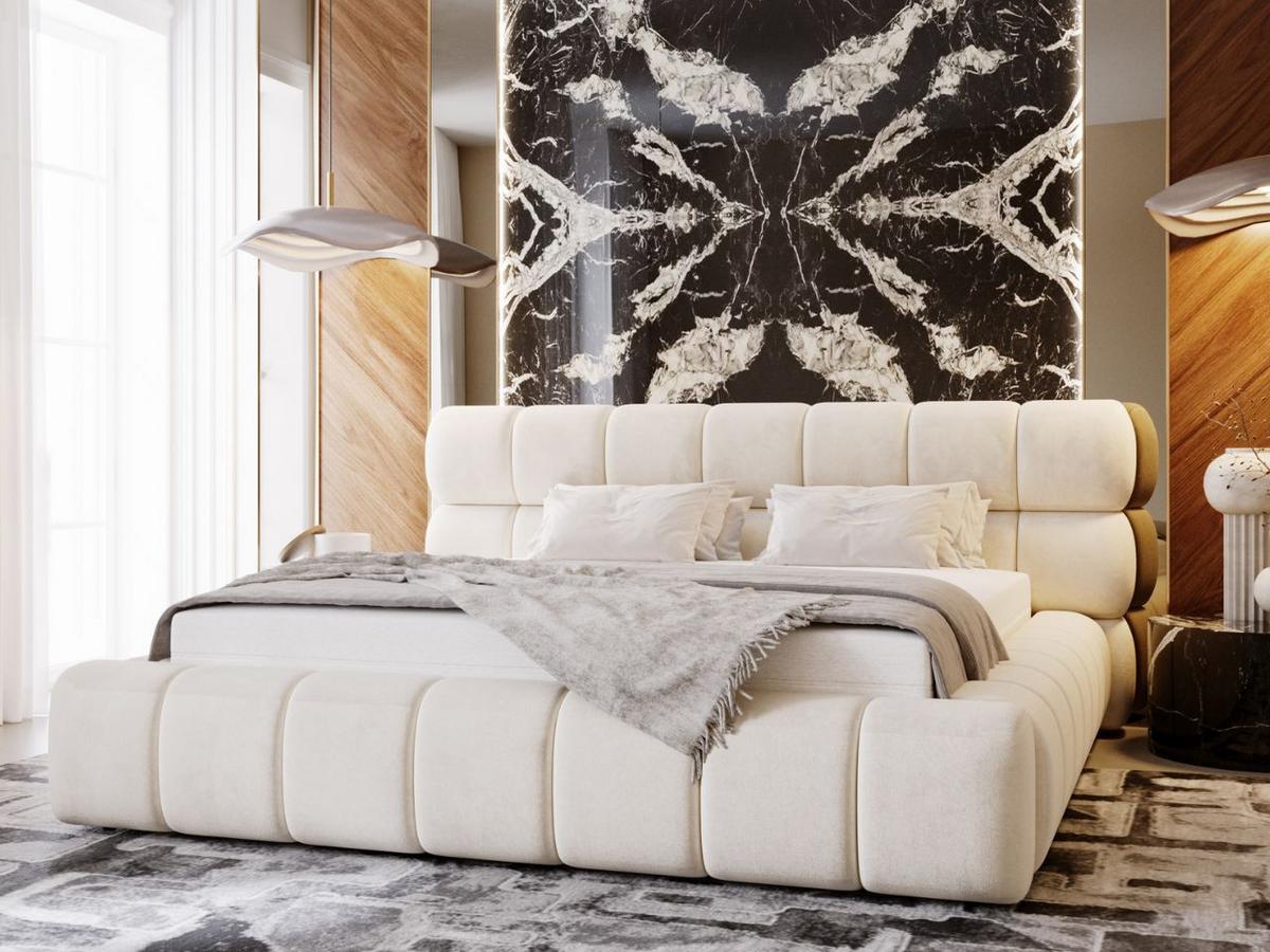 POLSTERBETT Mellow 180x200 Beige - Beige, Textil (180/200cm) - Graingold