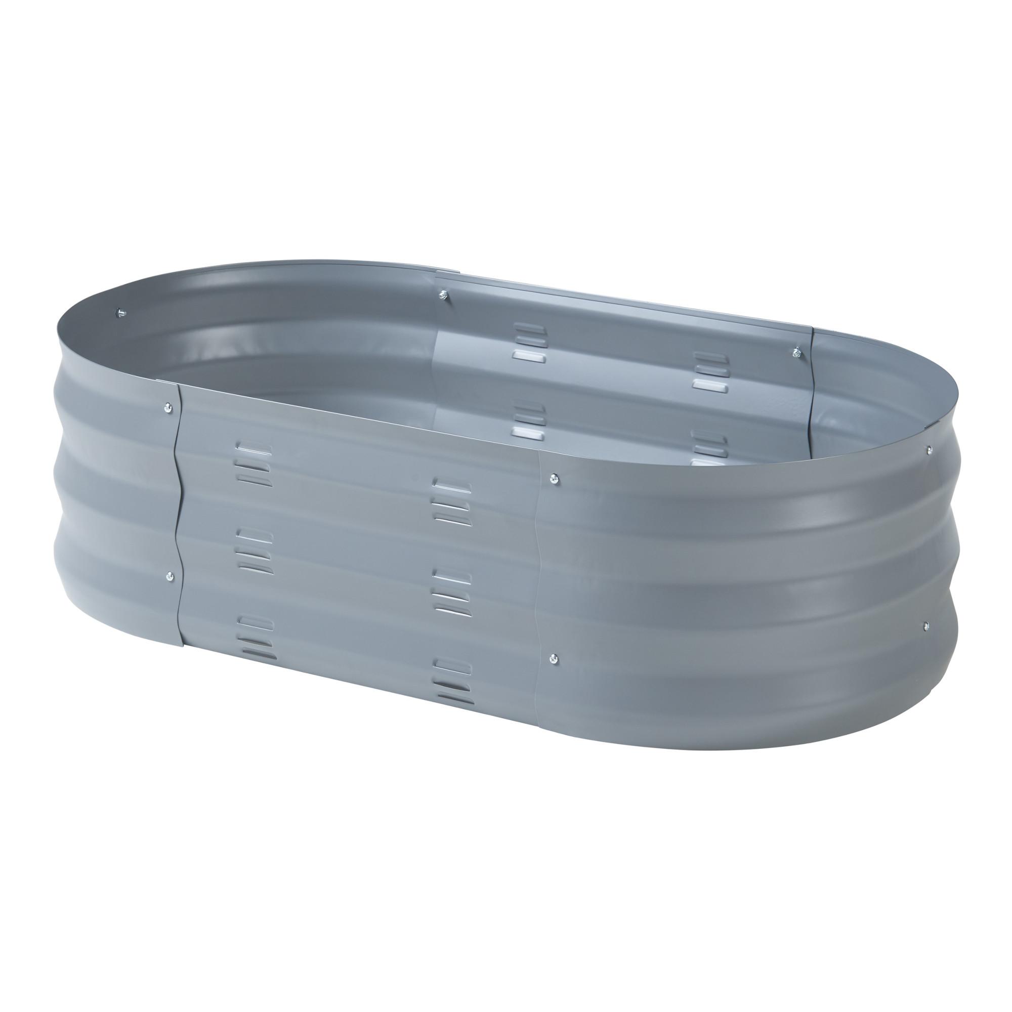 PFLANZBEET Alfedena - Anthrazit, Metall (90/25/50cm) - casa.pro