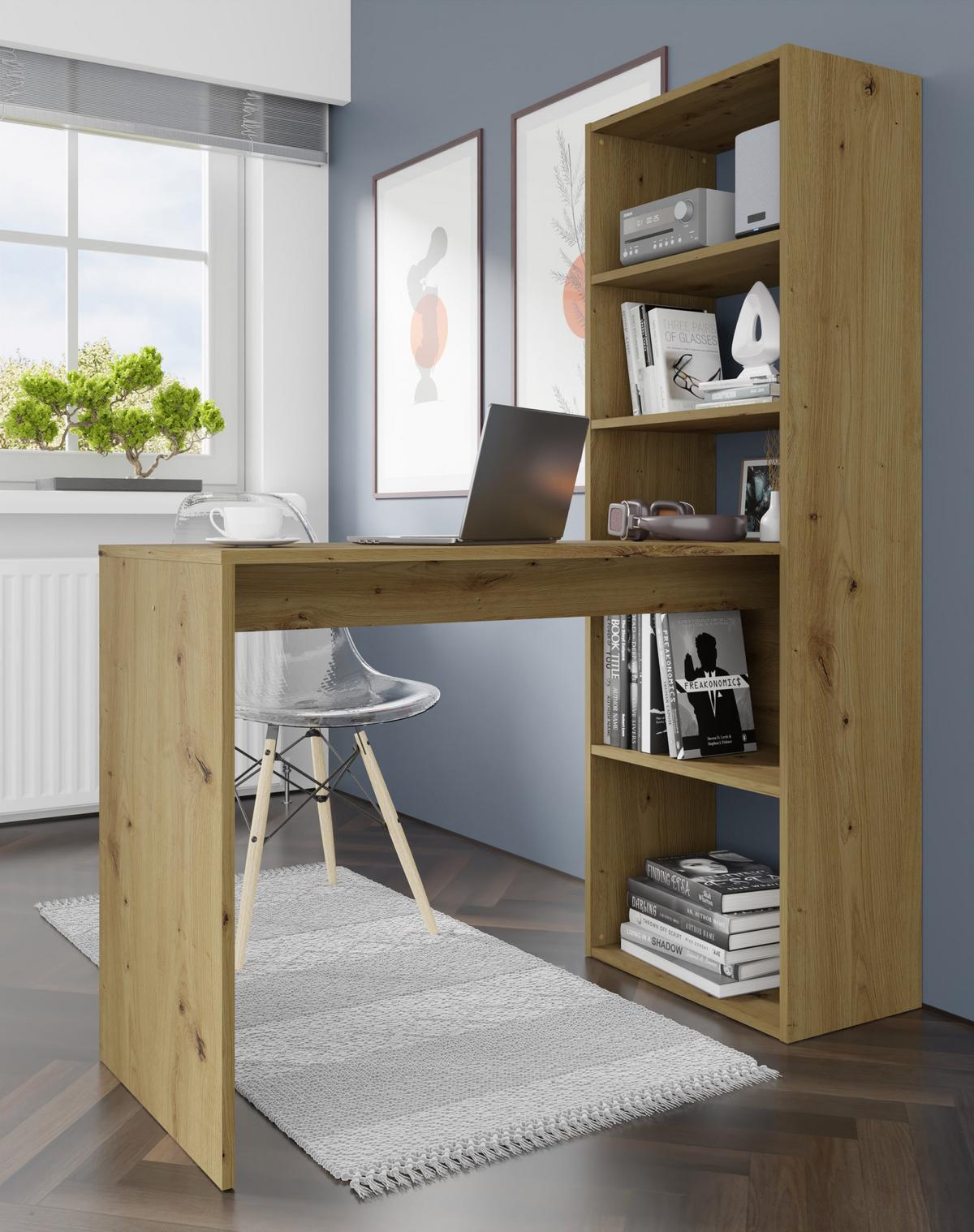 SCHREIBTISCH Artisan Eiche 50/150/120 - Eiche Artisan, Holzwerkstoff (81/50/150cm) - RAUMHIRSCH FURNITURE