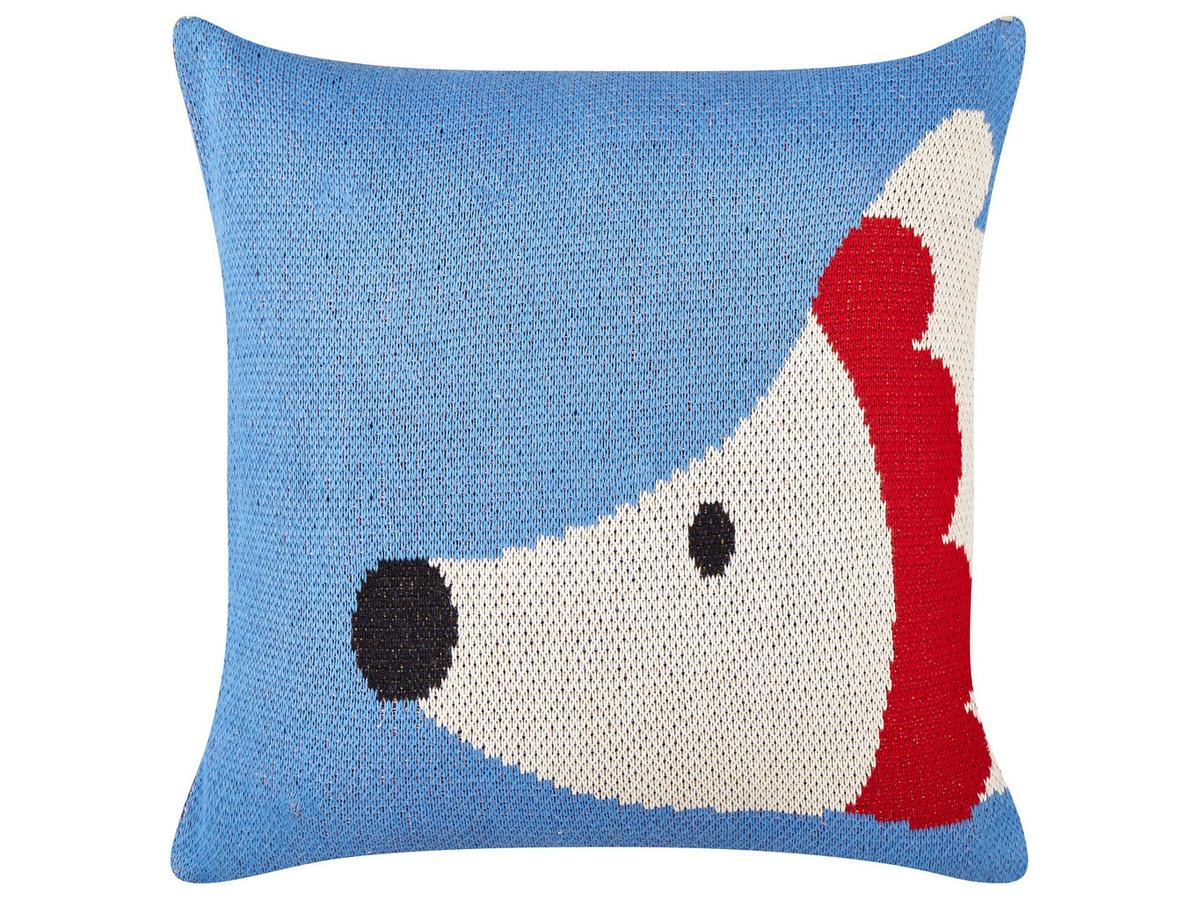 DEKOKISSEN 2er-Set Blau 45/45 cm Pashot - Blau/Gelb, Naturmaterialien (45/45cm) - Beliani