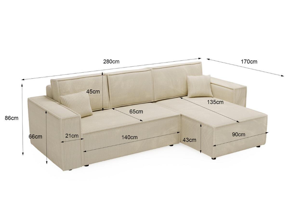 ECKSOFA Prato XL Dunkelgrau - Dunkelgrau/Schwarz, Holz/Kunststoff (280/170cm) - Graingold