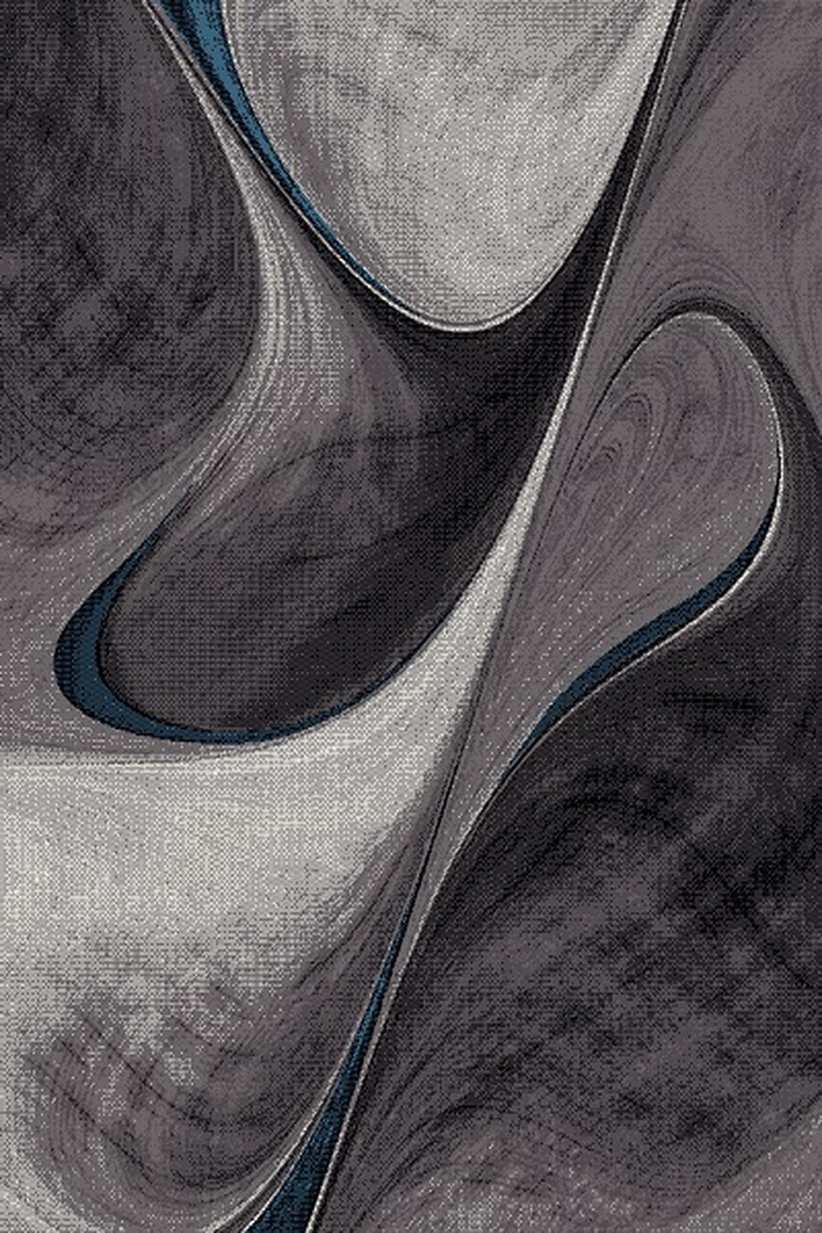 KURZFLORTEPPICH Abstrakt BIENO Polypropylen Grau 160 x 230 cm - Grau, Textil (160/230cm) - KADIMA DESIGN