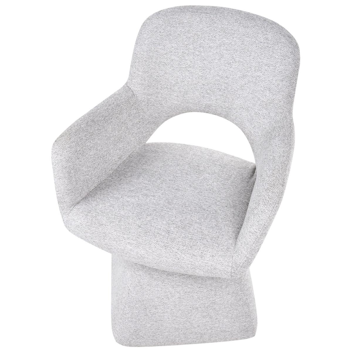 ESSZIMMERSTUHL drehbar Stoff Hellgrau Vallby - Beige, Textil (64/87/64cm) - Beliani
