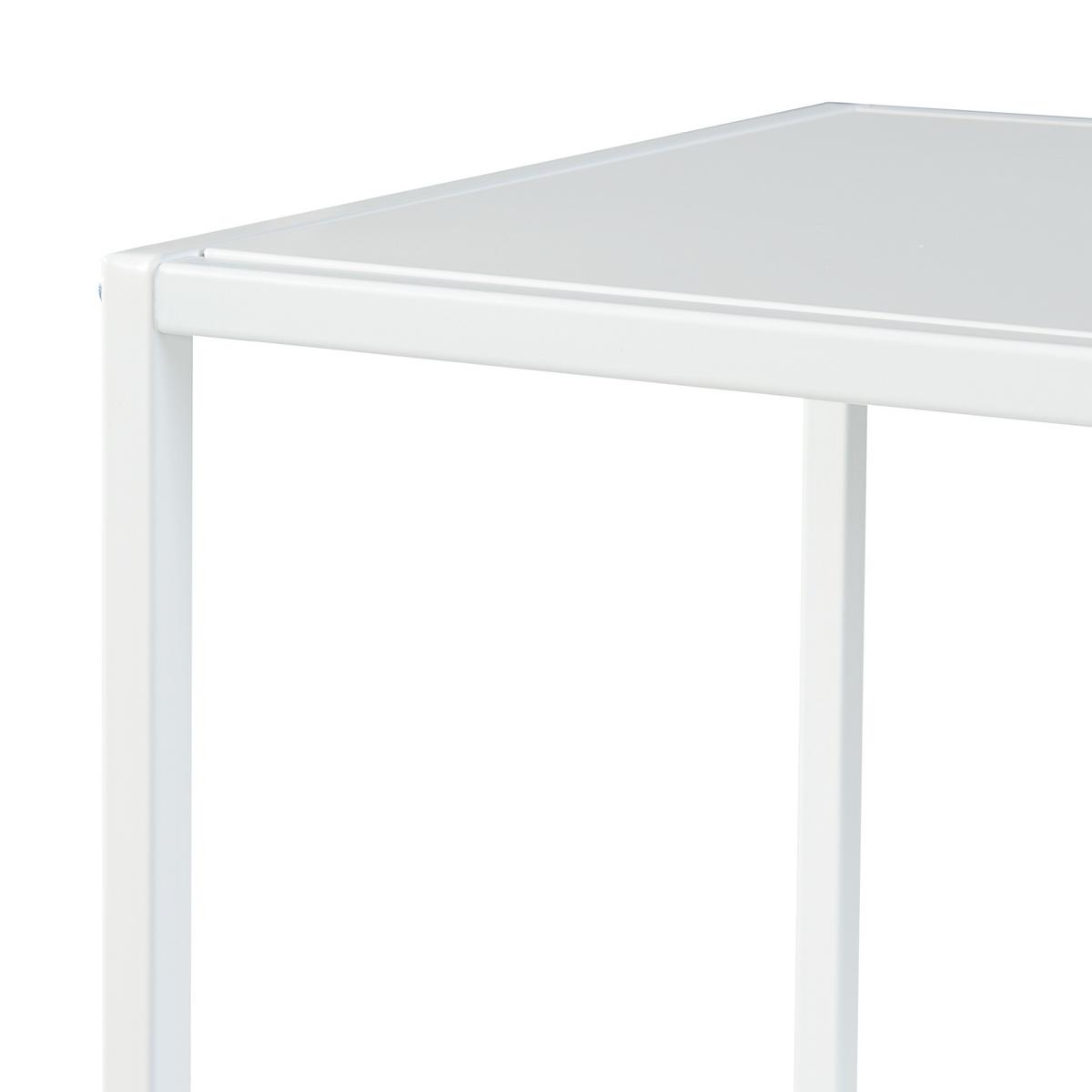 BÜCHERREGAL Reisjärvi - Weiß, Metall (75/115/35cm) - [en.casa]