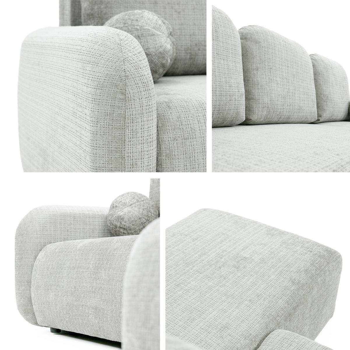 ECKSCHLAFSOFA Gizefa - Schwarz/Braun, Holz/Kunststoff (233/147cm) - MIRJAN24