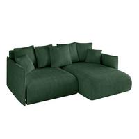 ECKSOFA Ottomane rechts ONESK-L 216x177x72 Grün Cord - Grün, Holzwerkstoff/Kunststoff (177/216cm) - ALTDECOR