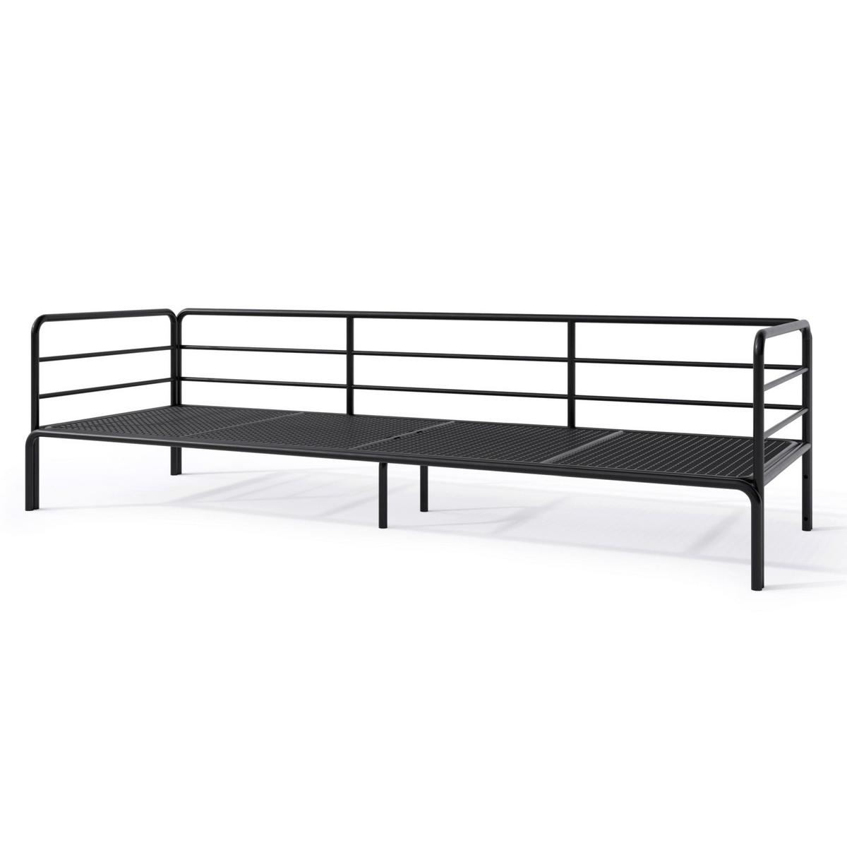 GARTEN-SOFA Worcully Anthrazit/Schwarz - Anthrazit, Textil (225/80/80cm) - Selsey