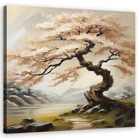 WANDBILD landschaft natur japan - Beige, Textil (40/40cm) - Feeby