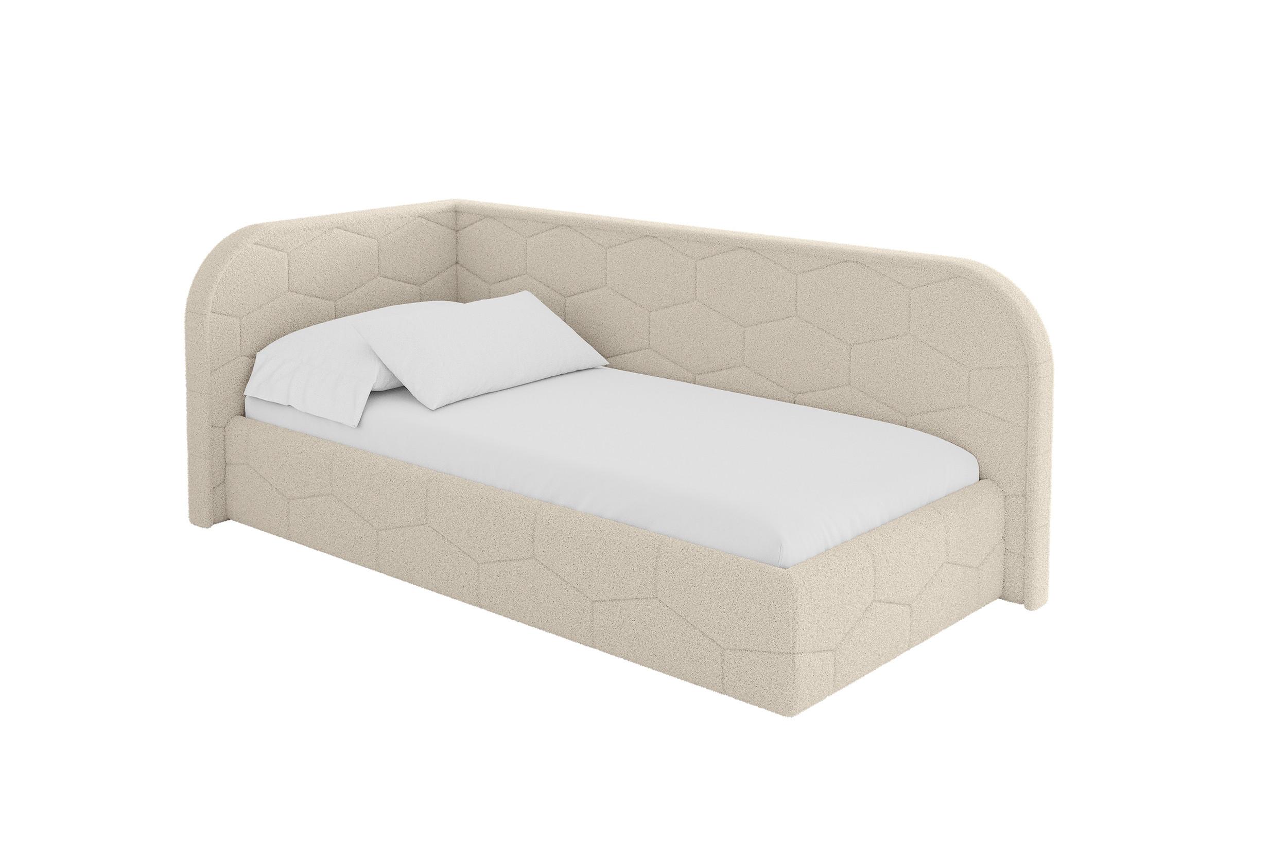 EINZELLBETT Jugendbett mit Bettkasten und Matratze H3/H4, Rechts - JAXY 100x200 Dunkelbeige - Taupe, Holzwerkstoff/Textil (100/200cm) - ALTDECOR