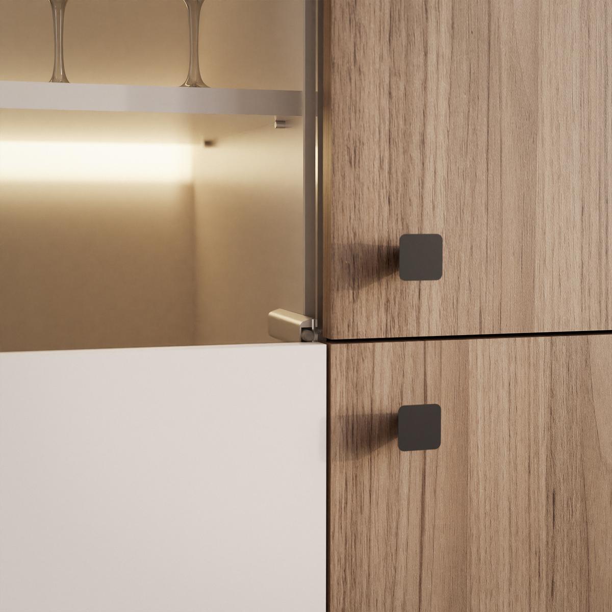 VITRINE BELLAGIO - Kaschmir, Holzwerkstoff (88/156/40cm) - Idohome