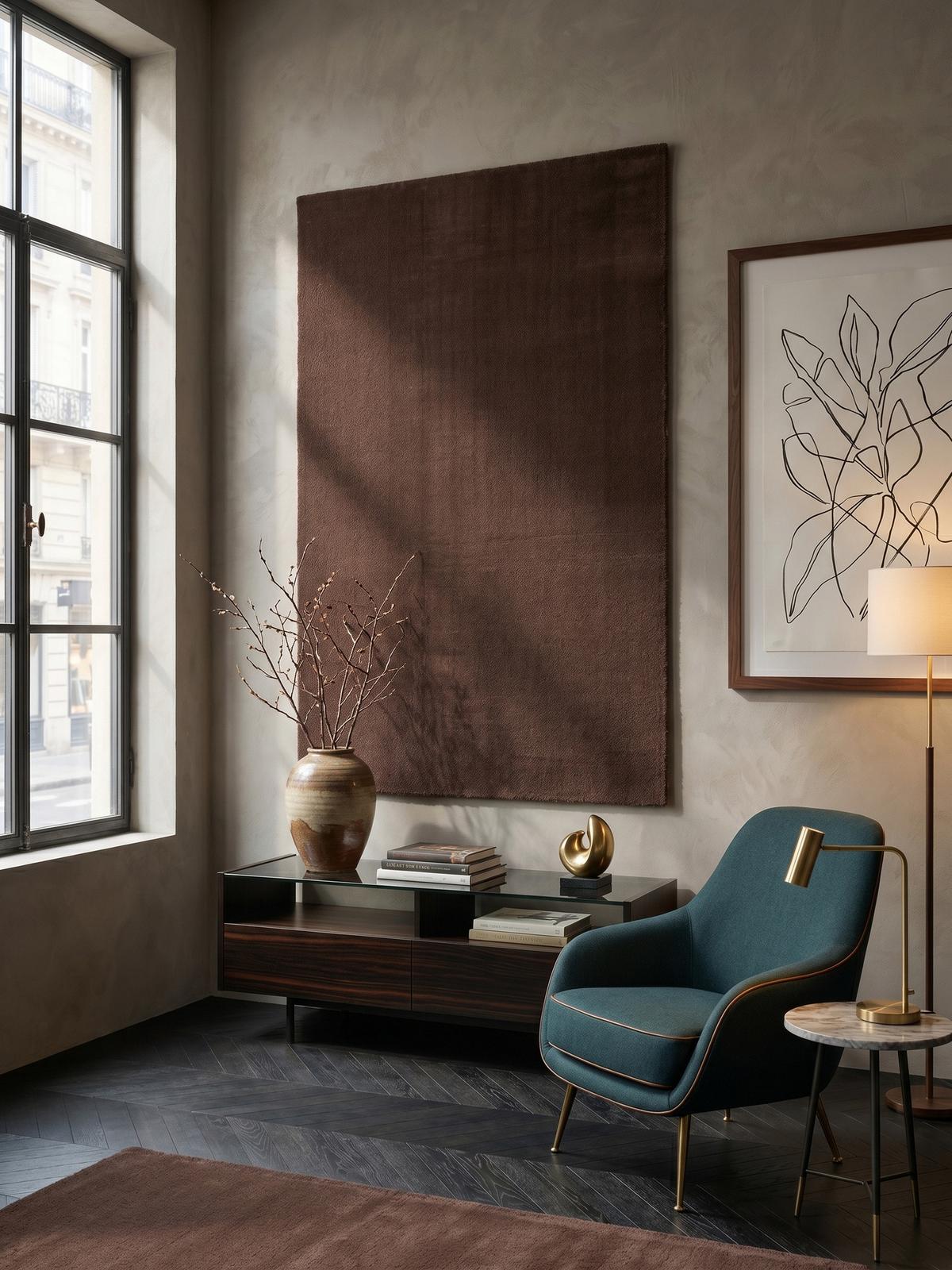 KURZFLORTEPPICH Antirutsch Uni RUTOR Polyester Braun 160 x 220 cm - Braun, Textil (160/220cm) - KADIMA DESIGN