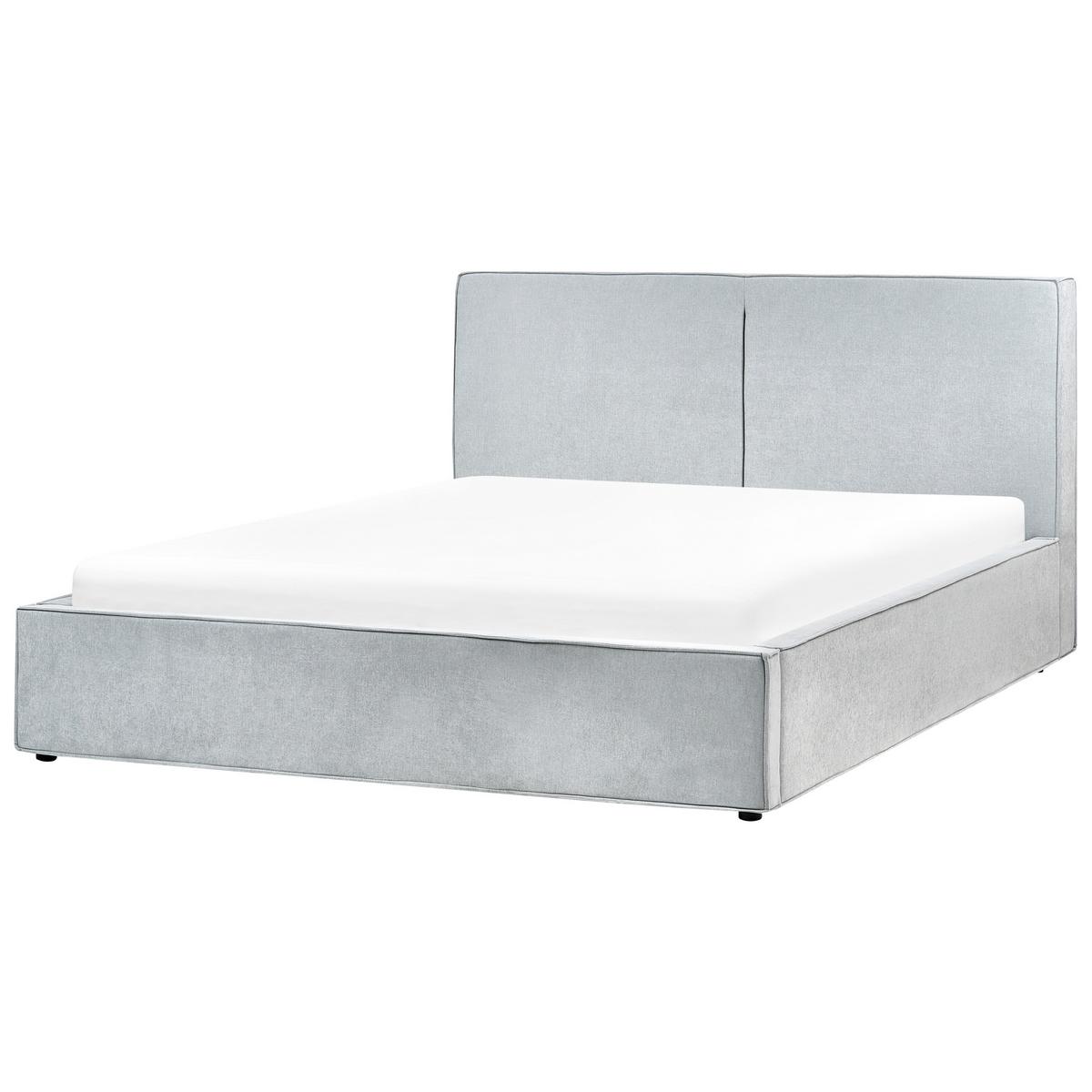BETT mit Stauraum 180/200 cm Hellblau Moissac - Blau/Schwarz, Textil (180/200cm) - Beliani
