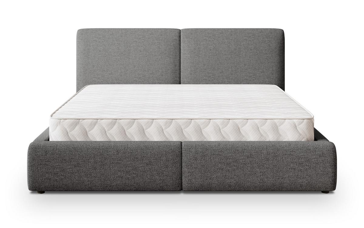 POLSTERBETT FELURO NV 200x200 cm mit Bettkästen - Grau - Grau, Holz/Textil - MASSENO