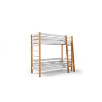 ETAGENBETT ZELDA 80x190 cm Weiß - Weiß/Kieferfarben, Holz (80/190cm) - MASSENO
