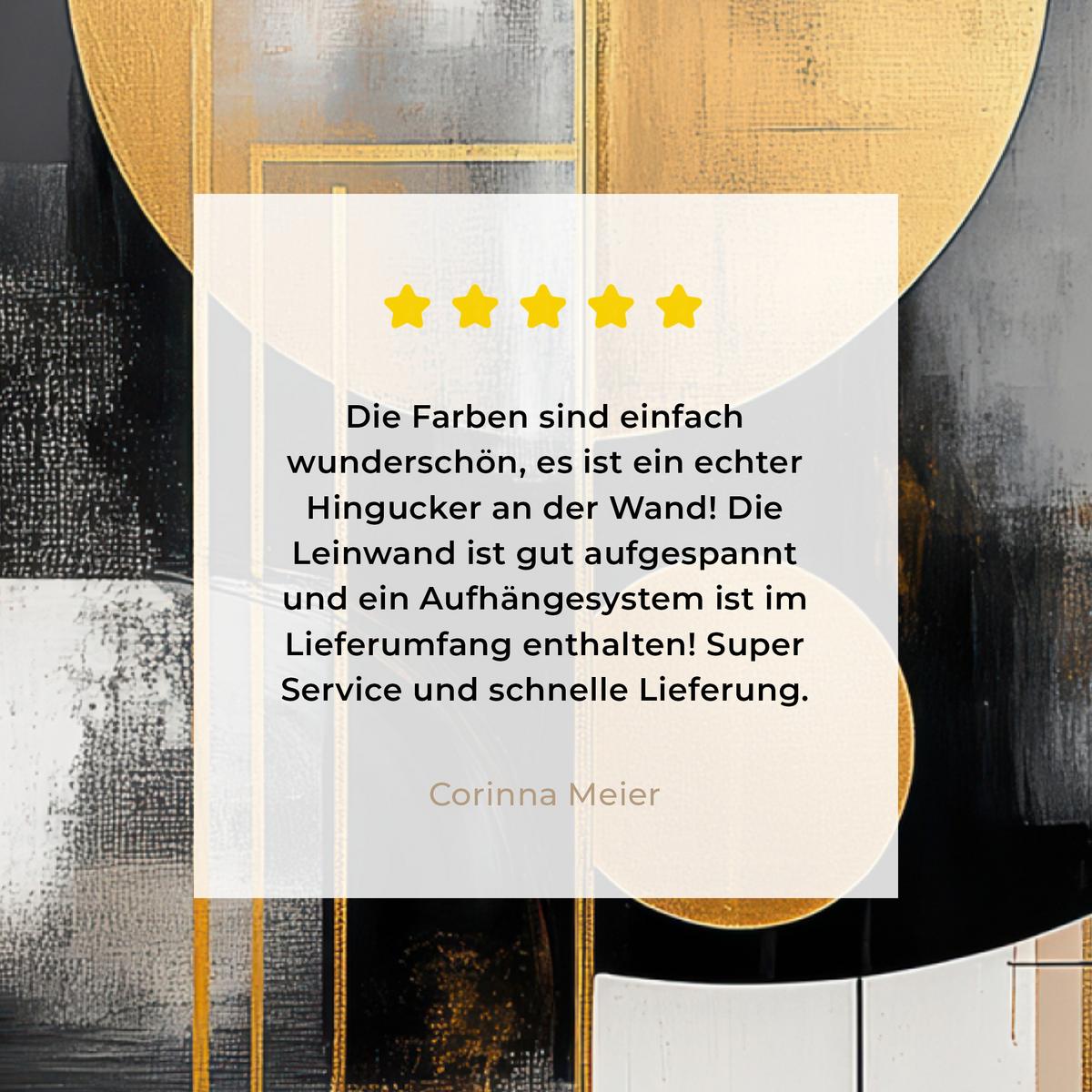 LEINWANDBILD Abstrakt - Gold - Silber - Formen - Ästhetisch - Modern Wandbild Wohnzimmer 60x80 cm - Goldfarben, Textil (60/80cm) - MuchoWow