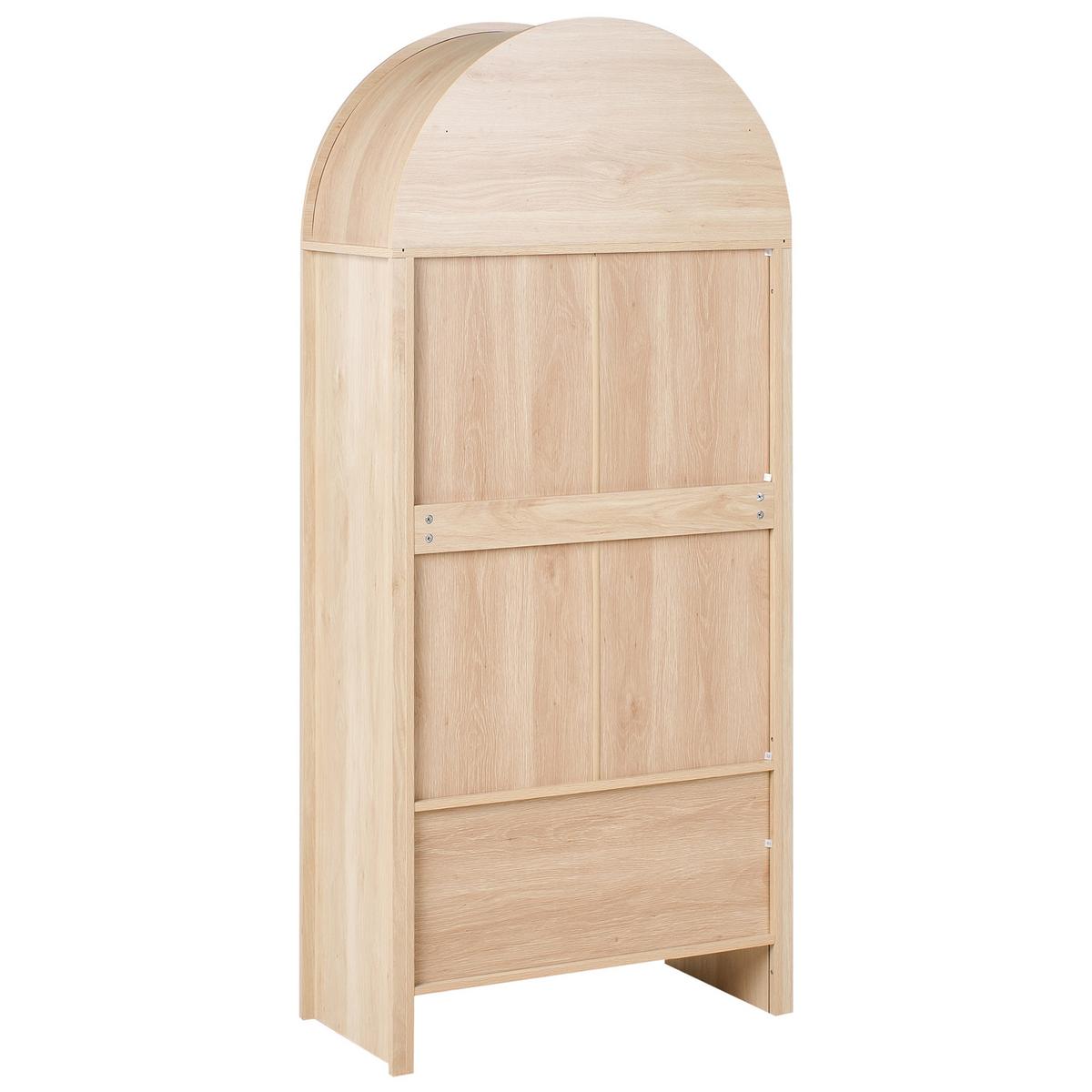 VITRINE mit Glastüren 79 cm Hellbraun Glenwood - Hellbraun, Holzwerkstoff (79/178/40cm) - Beliani