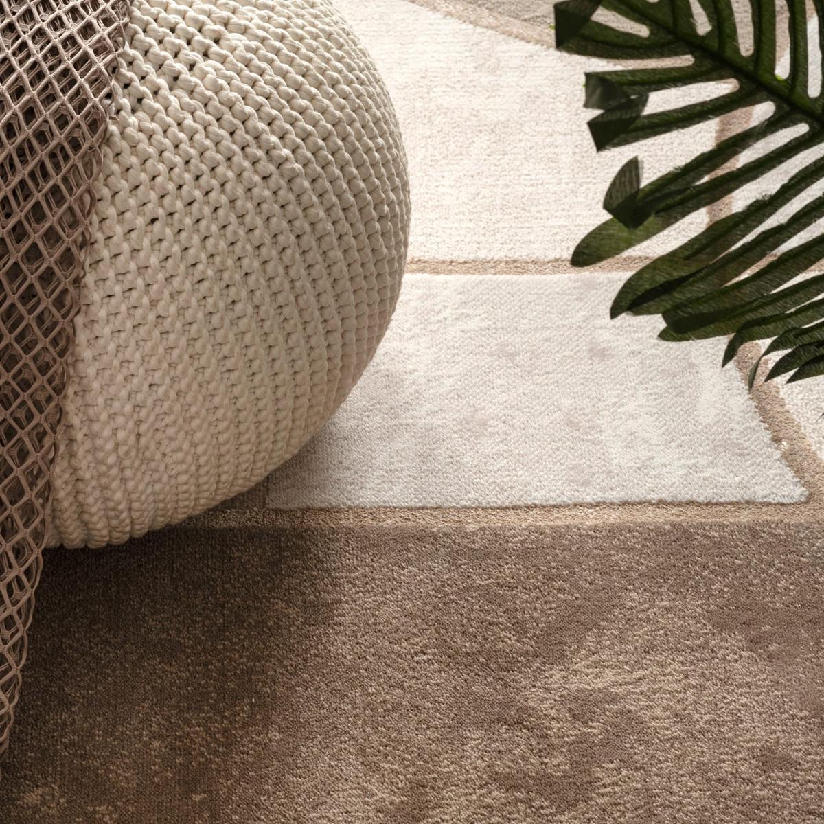 KURZFLORTEPPICH, abstrakt, aus Polypropylen, Florhöhe 11 mm, Beige, 120 x 160 cm - Beige, Textil (120/160cm) - KADIMA DESIGN