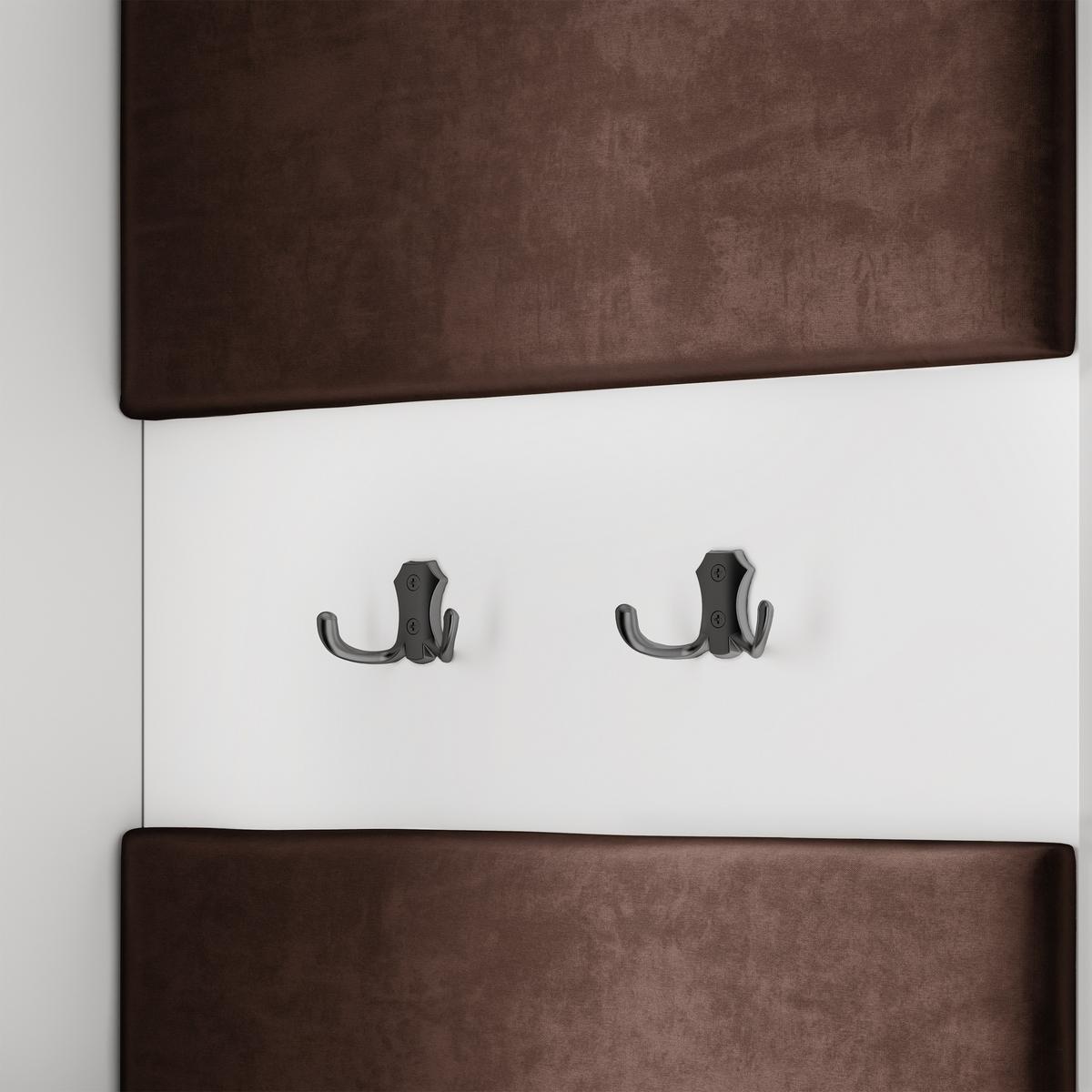 GARDEROBENSCHRANK LORI 95/181/51 cm Modern Garderobe-Set Weiß - Weiß/Braun, Holzwerkstoff (95/181/51cm) - MASSENO
