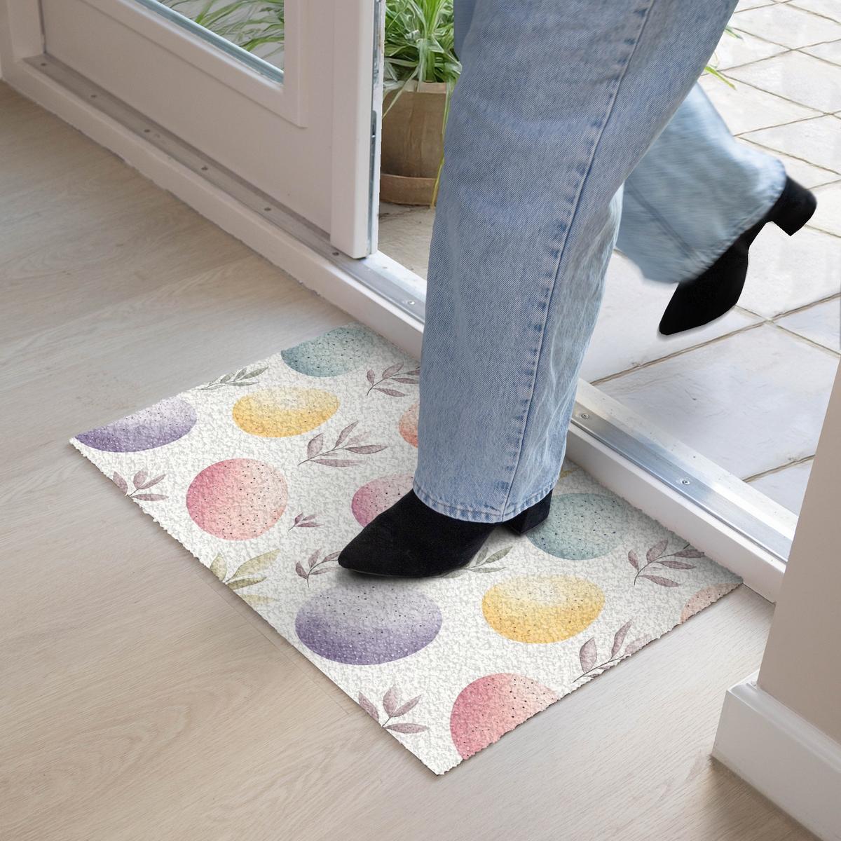 FUSSMATTE Eier - Bunt - Muster Teppichmatte 60x40 cm - Multicolor, Kunststoff (40/60cm) - MuchoWow