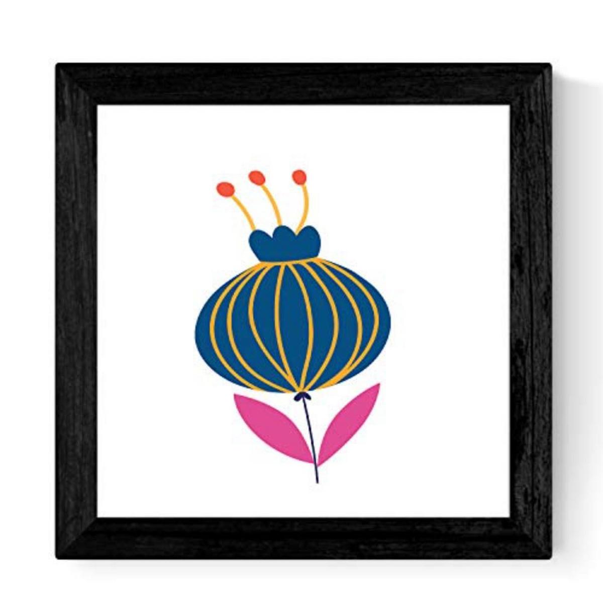 POSTER Set mit 4 Wildblumen Nordic Scandinavian 30x30 cm Rahmenlos - Klar, Papier (30/3cm) - Nacnic
