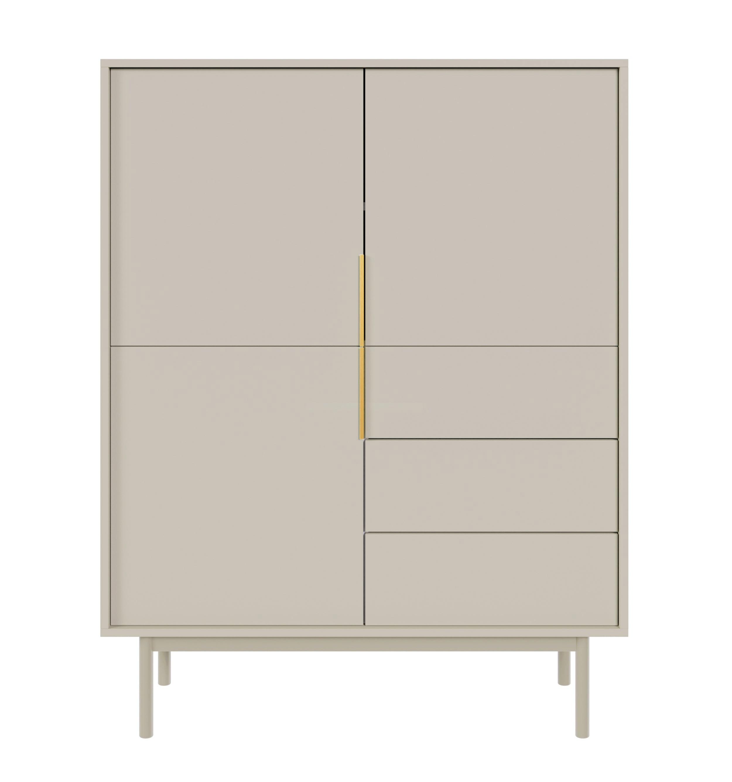 HIGHBOARD Viviaro Graubeige 104 cm - Kaschmir/Greige, Holz/Holzwerkstoff (104/134/39cm) - Selsey
