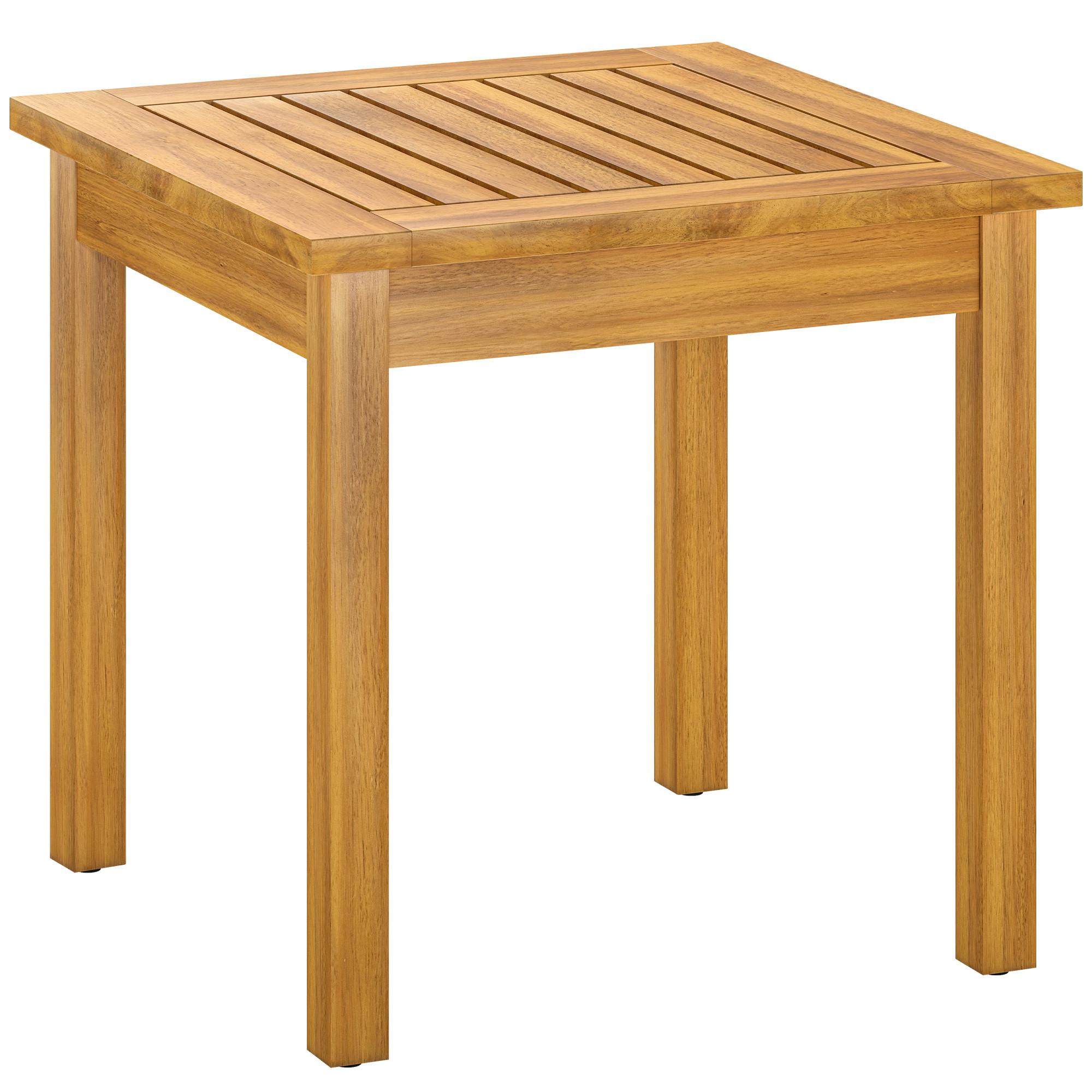GARTENTISCH Akazienholz Naturholz - Naturfarben, Holz (48/48/46cm) - Outsunny