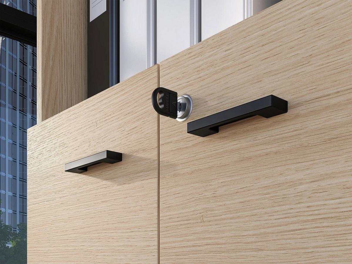 STANDREGAL Odelis 60 cm - Beige/Schwarz, Holzwerkstoff/Kunststoff (60/203/33.7cm) - Selsey