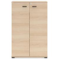 HIGHBOARD Odelis 2-türig 79 cm - Beige/Schwarz, Holzwerkstoff/Kunststoff (79/124/33.7cm) - Selsey