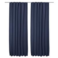 VORHANG Amelie TK mit Kräuselband 140x245cm Blau (2tlg) - Blau, Textil (140/245/1cm) - Beautissu 