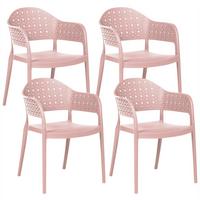 STUHL 4er-Set Rosa Narino - Pink, Kunststoff (55/78/50cm) - Beliani