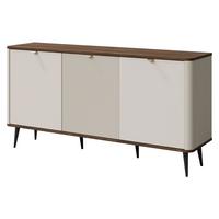 SIDEBOARD Marly 3D RE08 - Kaschmir/Goldfarben, Holzwerkstoff/Metall (160/82/40cm) - MIRJAN24