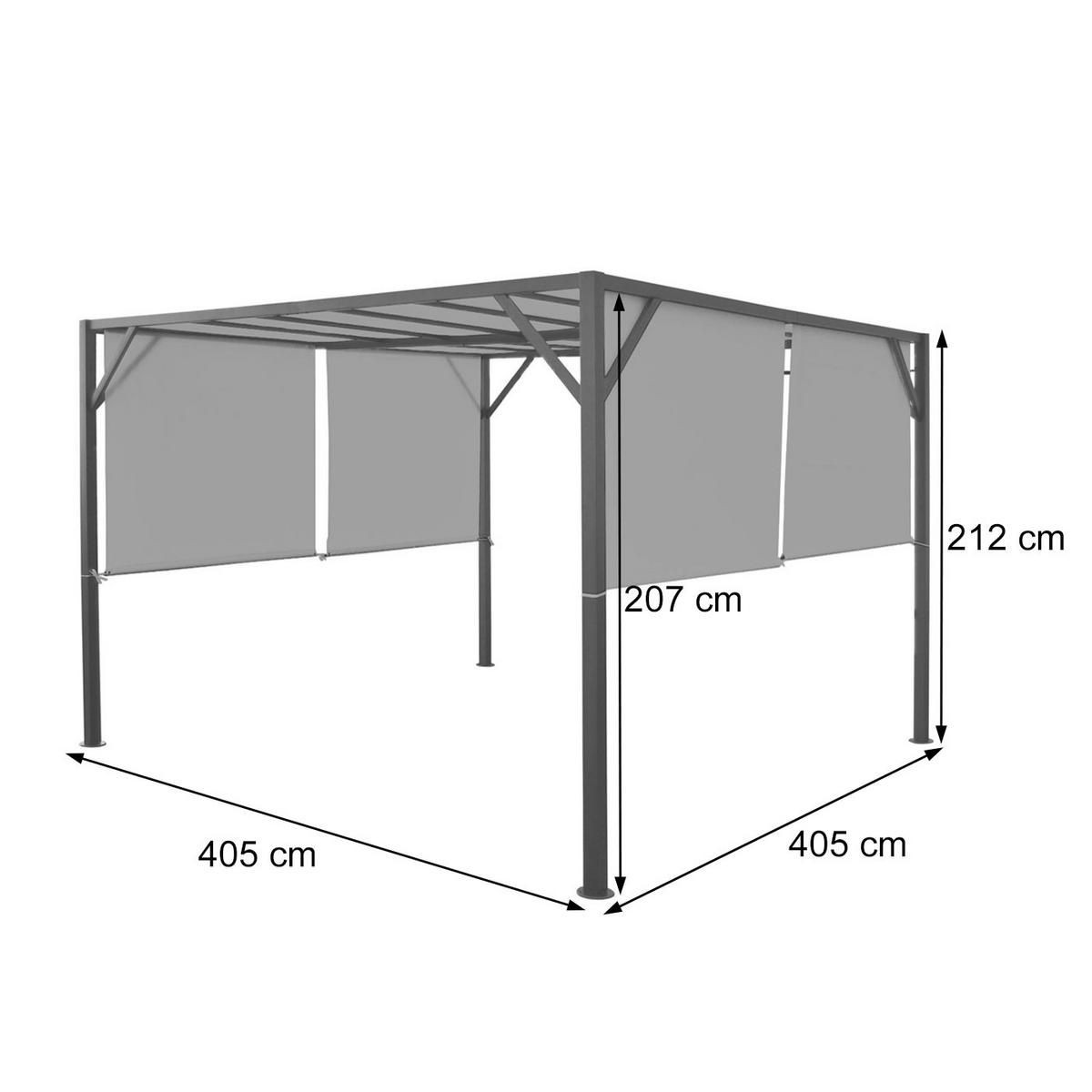 PERGOLA BEJA Türkis - Türkis, Metall (405/212/405cm) - MCW