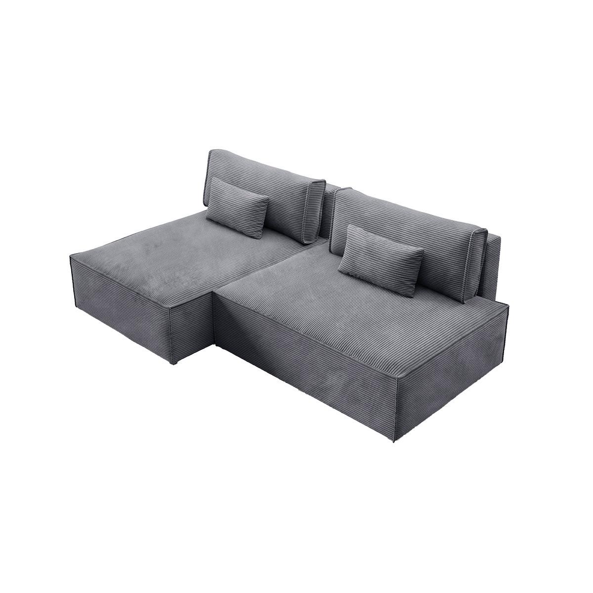 ECKSOFA Georgia Hellgrau - Grau, Holz (236/148cm) - Petits-meubles