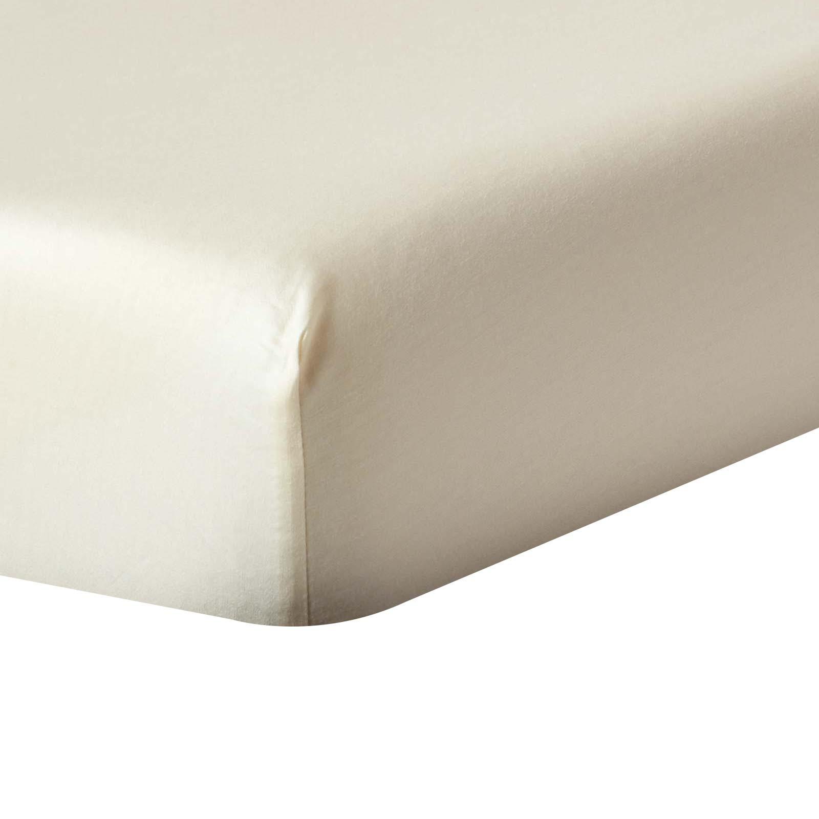 SPANNBETTLAKEN Satin aus 100% Bio-Baumwolle - Creme, Textil (160/200cm) - Homescapes