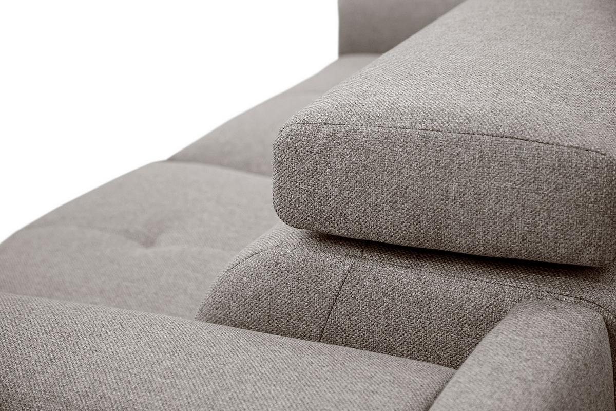 RELAXSOFA MATERA 3-Sitzer mit 2 Relaxfunktionen, taupe - Taupe/Schwarz, Holzwerkstoff/Textil (212/82/103cm) - Wozimo