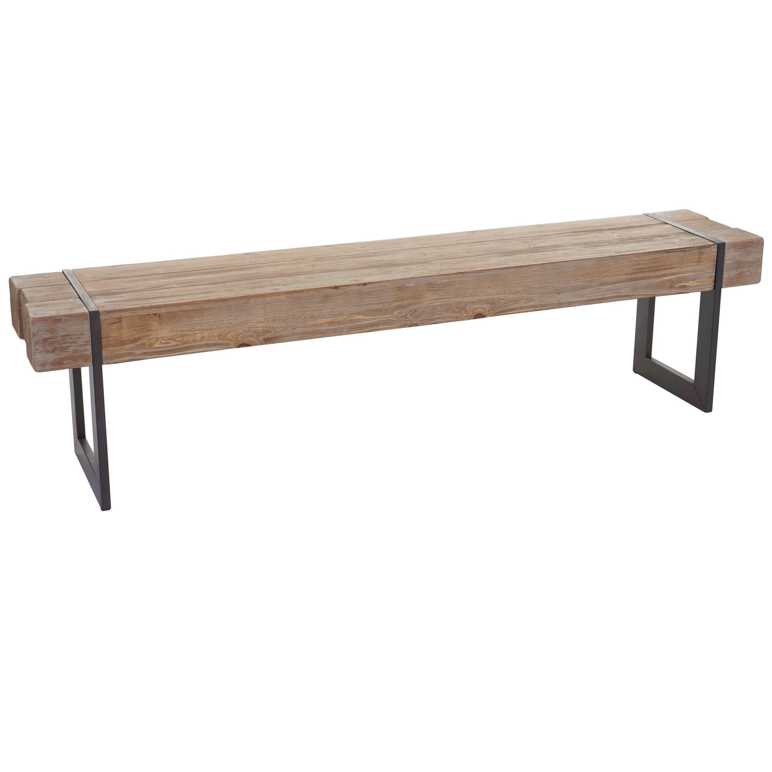 SITZBANK Braun, Schwarz - Schwarz/Naturfarben, Holz (180/45/34cm) - MCW