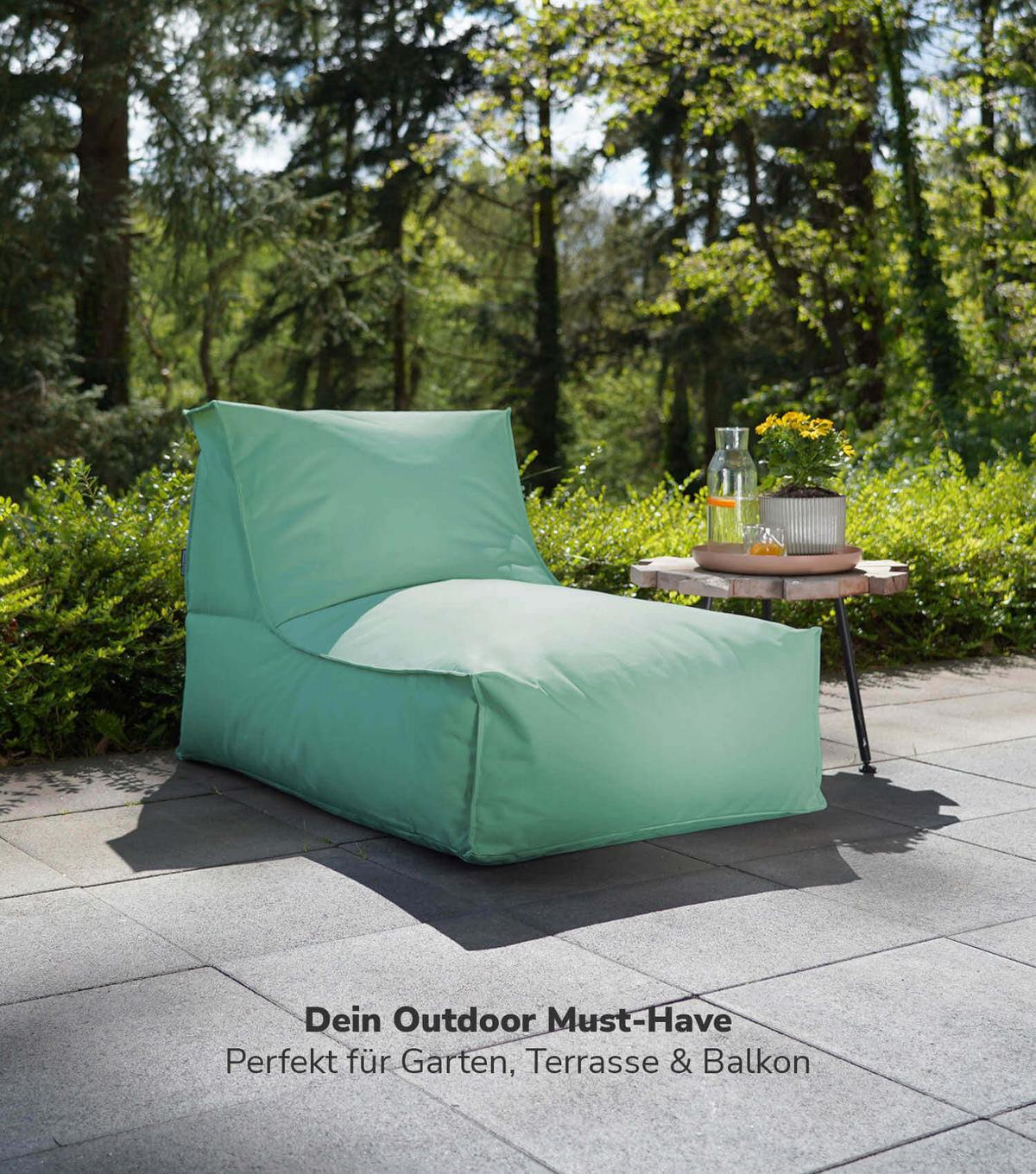 OUTDOOR SITZSACK mit Schutzhülle Der Sundowner - Mintgrün, Textil (60/65/95cm) - Mokebo