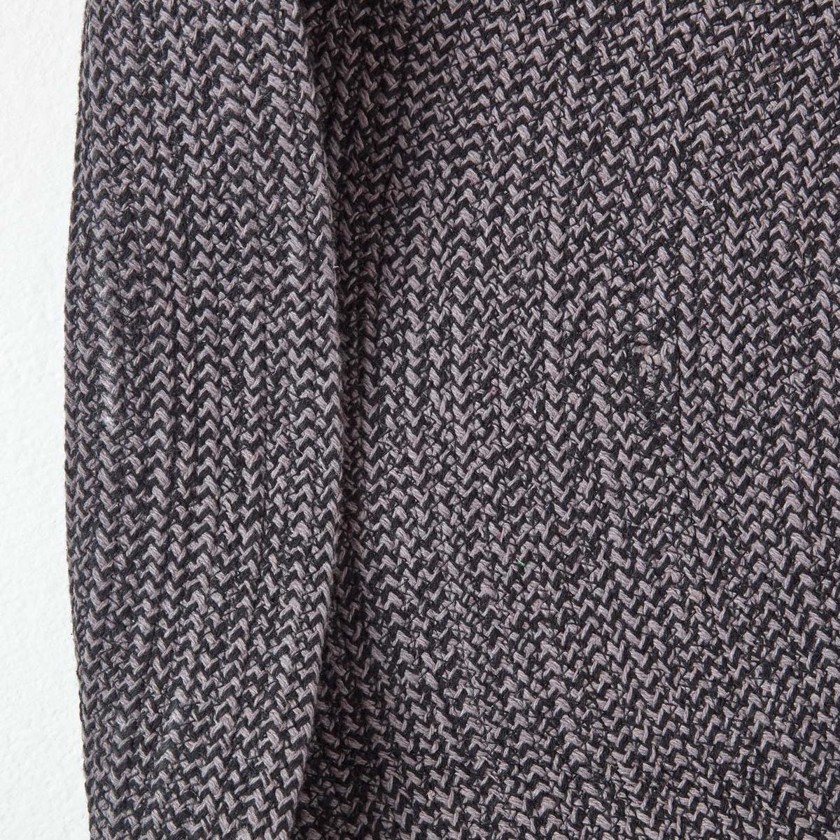 TEPPICH Melange geflochten rund 120 cm - Dunkelgrau, Textil (120/120cm) - Homescapes