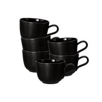 KAFFEETASSEN Liberty Velvet Black schwarz 260 ml 6er Set - Schwarz, Keramik (0.26L) - Seltmann Weiden