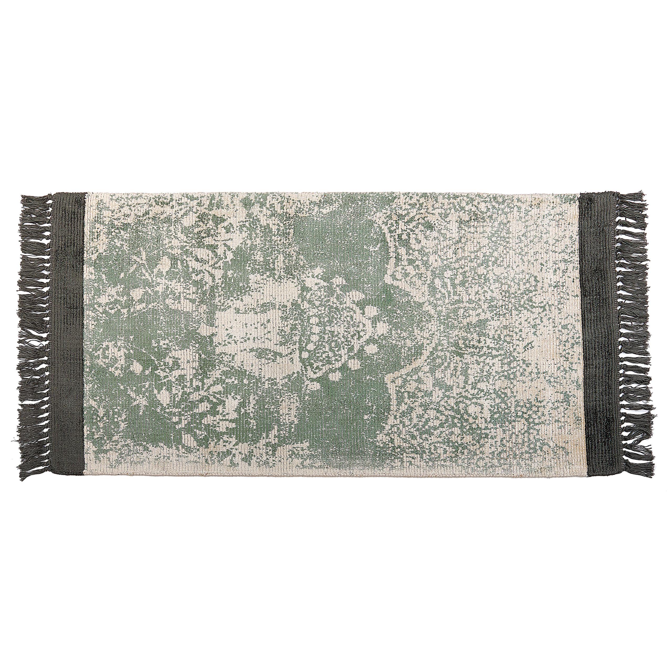 KURZFLOR-TEPPICH Akarsu 150/80 cm - Grün, Naturmaterialien (80/150cm) - Beliani