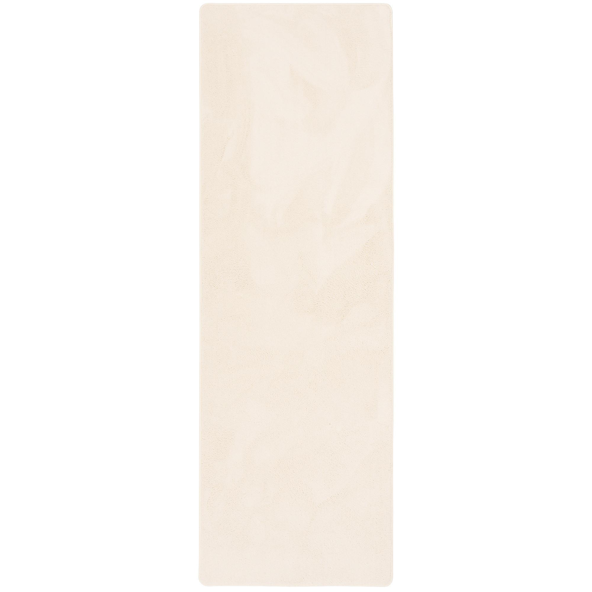 LUXUS SUPER SOFT HOCHFLOR LANGFLOR TEPPICH LÄUFER DELUXE - Creme, Textil (80/200cm) - Snapstyle